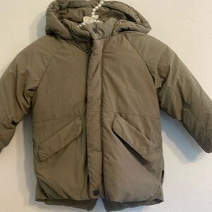 Zara boys puffer jacket Sherpa interior lining 2-3yrs